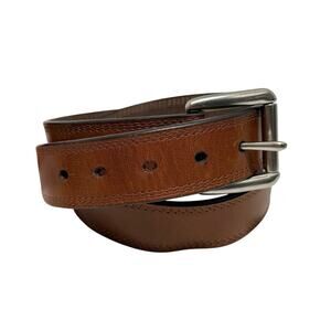 Ariat Brown Leather Men's Belt with Silver Buckle